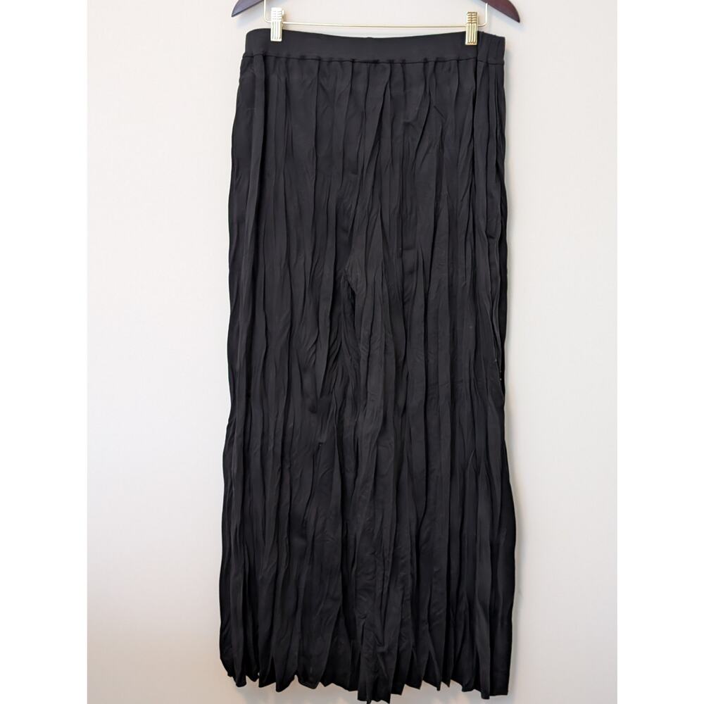 COS Black Plissé Crinkle Wide Leg Pants - HTF Size M Sold Out - Picture 4 of 8